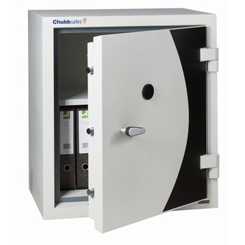 Dulap certificat antifoc, documente si media, model DOC 160 KL CHUBB, 859x759x605 mm, alb Dulap certificat antifoc, documente si media, model DOC 160 KL CHUBB, 859x759x605 mm, alb