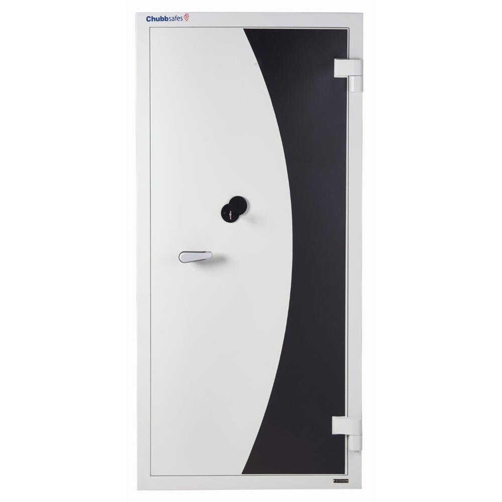 Dulap certificat antifoc, documente si media, model DOC 320 KL CHUBB, 1559x759x605 mm, alb