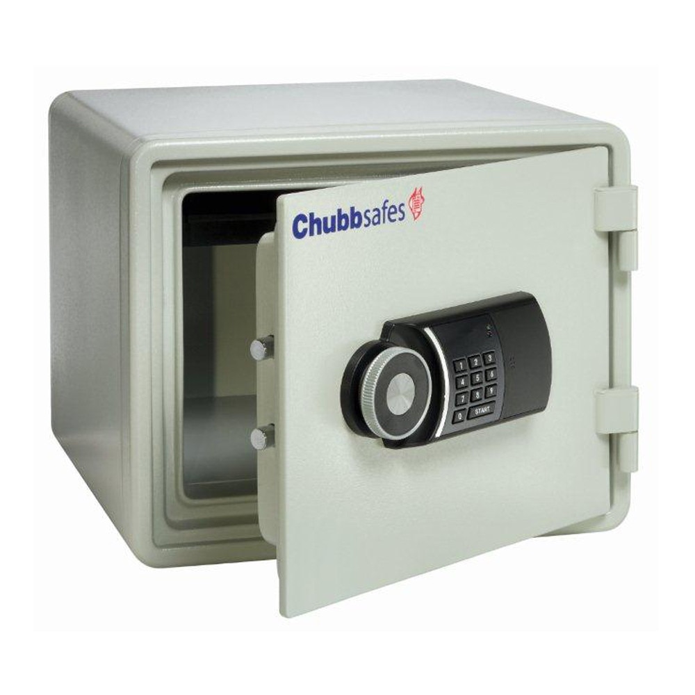 Seif business cu certificare antifoc, sistem electronic, model EX 25 EL CHUBB, 328x424x448 mm, alb