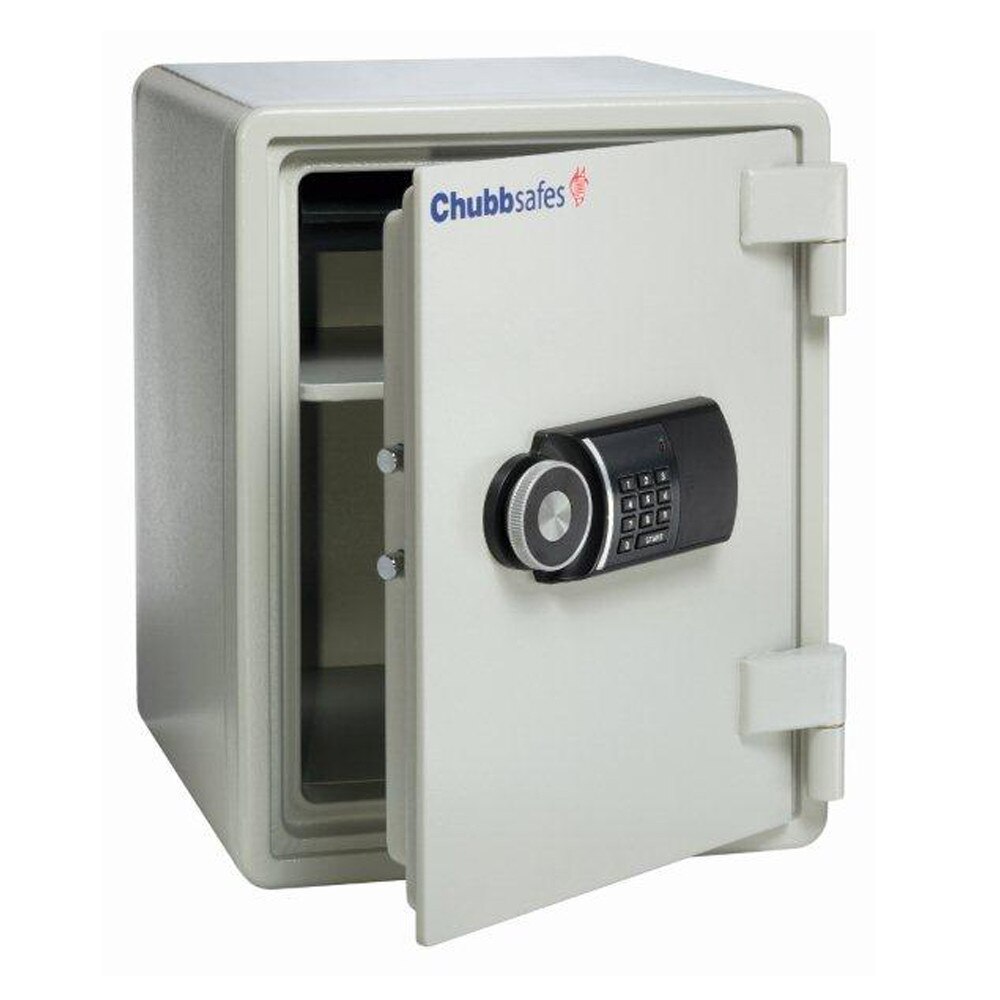 Seif business cu certificare antifoc, sistem electronic, model EX 40 EL CHUBB, 504x410x445 mm, alb