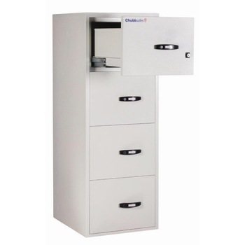 Clasificator certificat antifoc pentru acte, model 1H FF KL 60 31-4 CHUBB, 1510x551x779 mm, alb Clasificator certificat antifoc pentru acte, model 1H FF KL 60 31-4 CHUBB, 1510x551x779 mm, alb
