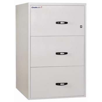 Dulap antifoc clasificator documente, model 2H FF BIN KL 120-3 CHUBB, 1276x801x836 mm, alb Dulap antifoc clasificator documente, model 2H FF BIN KL 120-3 CHUBB, 1276x801x836 mm, alb