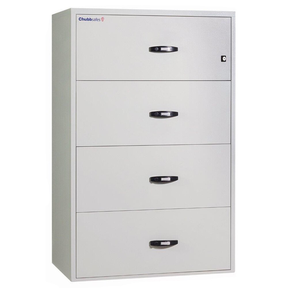 Dulap tip seif certificat antifoc, model 1H FF LAT KL 60-4 CHUBB, 1510x964x586 mm, alb