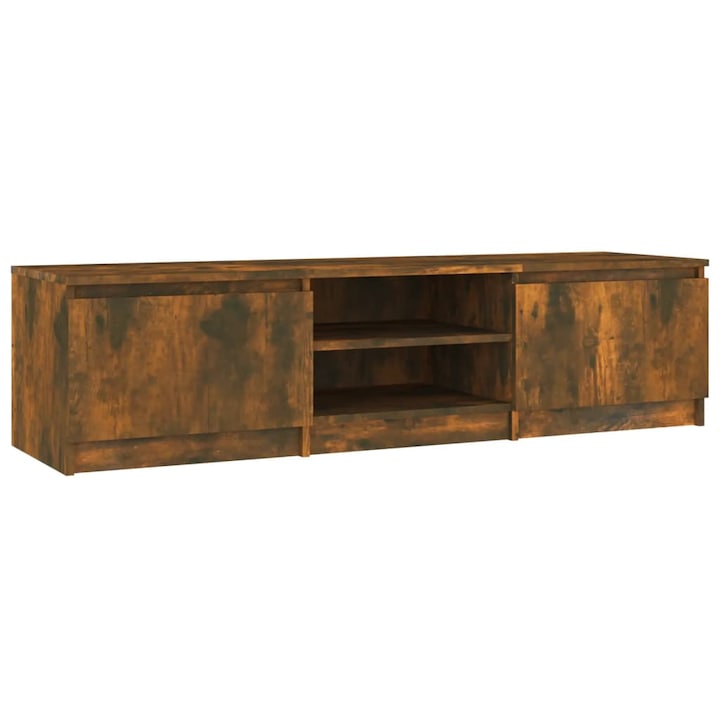 Comoda TV, Zakito Europe, Lemn, 140 x 40 x 35.5 cm, Stejar afumat