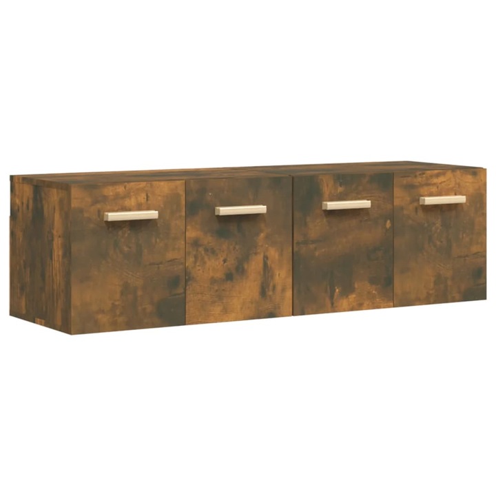 Set Dulapuri TV de perete vidaXL, 2 piese, stejar fumuriu, 60x36,5x35 cm, lemn