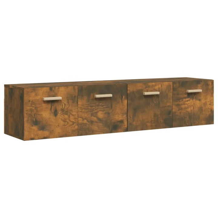 Set Dulapuri de perete vidaXL, 2 piese, stejar fumuriu, 80x35x36,5 cm, lemn