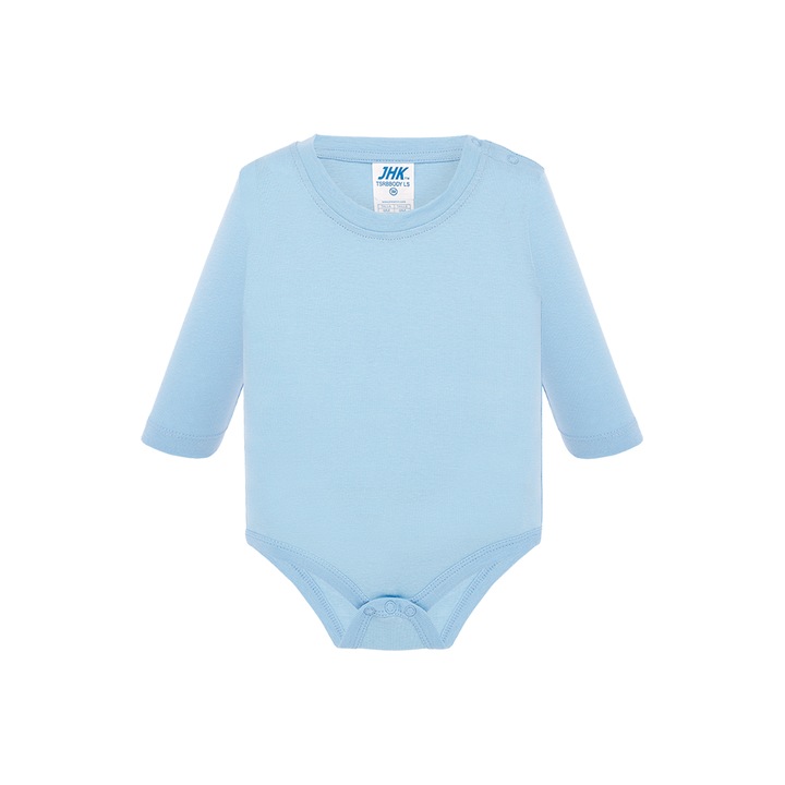Babatest, 100% pamut, hosszú ujjú, Világoskék