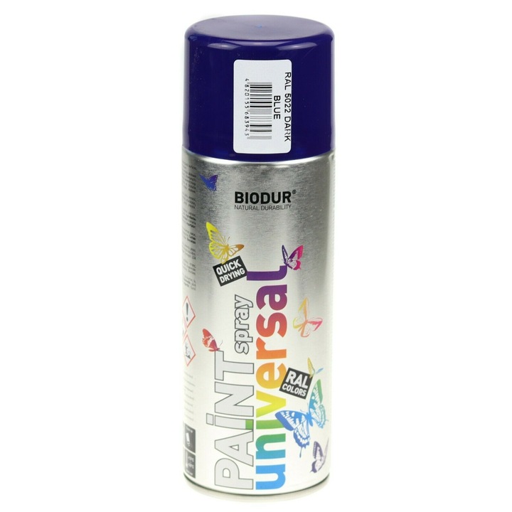 Spray festék, Biodur, 400ml, Sötétkék