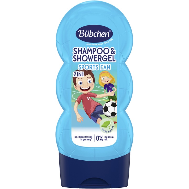 Sampon si gel de dus Sport Fan, + 3 ani, Bubchen, 230 ml