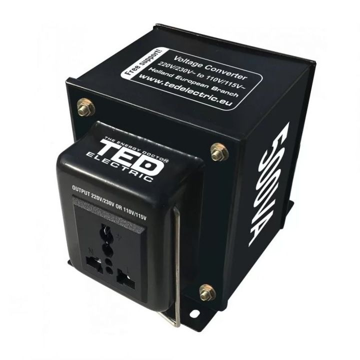 TED ELECTRIC TED003676 transzformátor, 230-220V - 110-115V, 500VA, megfordítható