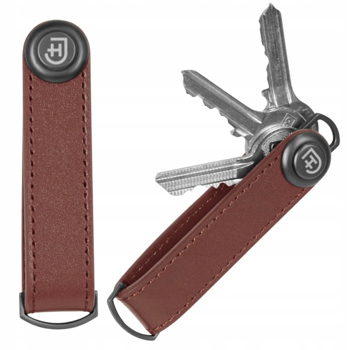 James Hawk Szervező/kulcstartó, természetes bőrből, 8,5 cm, barna