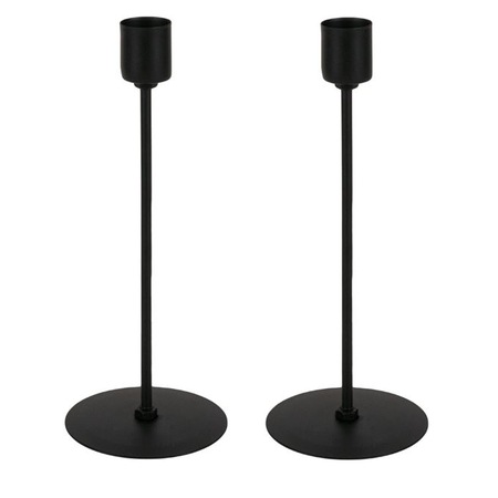 Set 2 buc, Sfesnic din metal, pentru lumanare de 2cm, 8x20cm