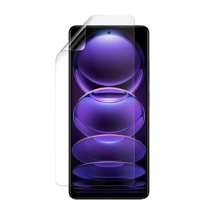 Set folii de protectie Mate, pentru Xiaomi Redmi Note 12 Explorer, fata si spate, Anti amprenta, din silicon