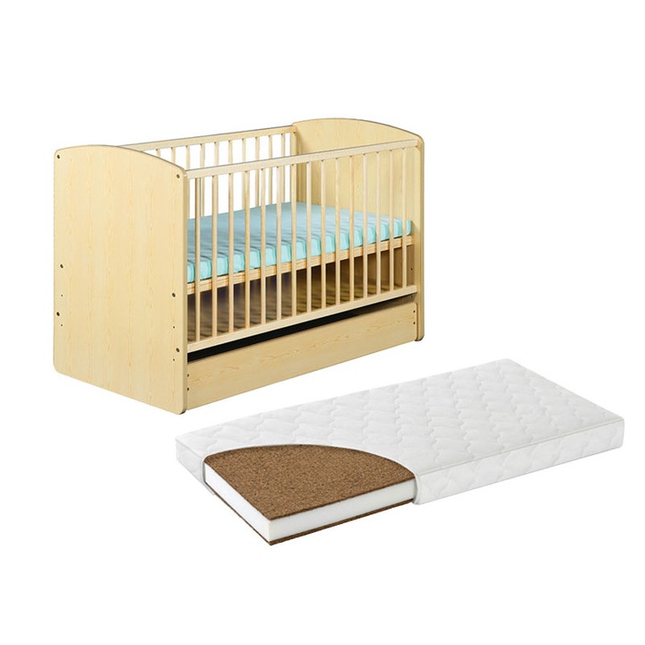 Легло С Чекмедже Klups Karolina II Natur + Матрак 10 MyKids MyDreams