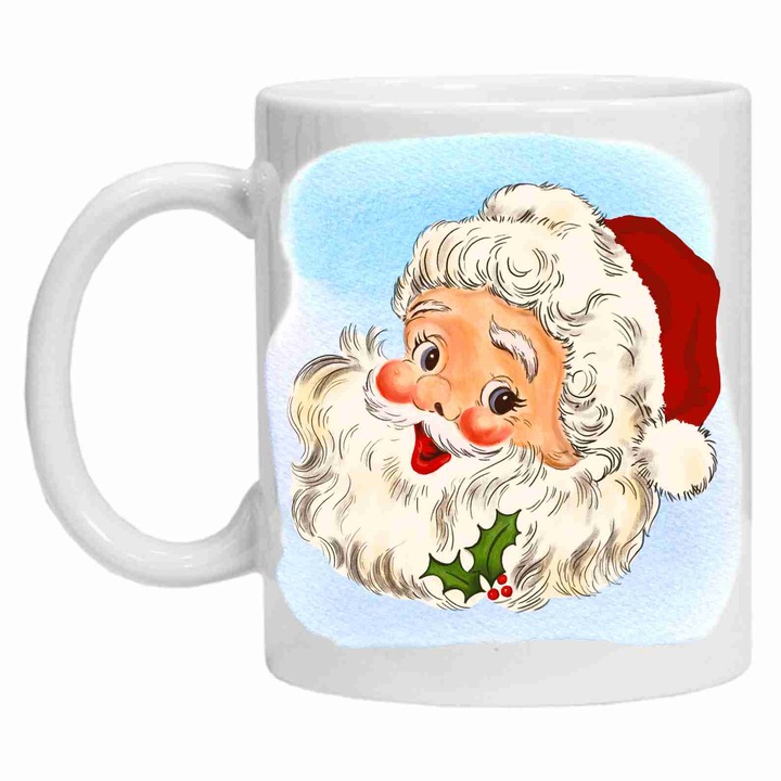 Cana personalizata pentru craciun, model 6, CRD PRINT, 330ml, alba