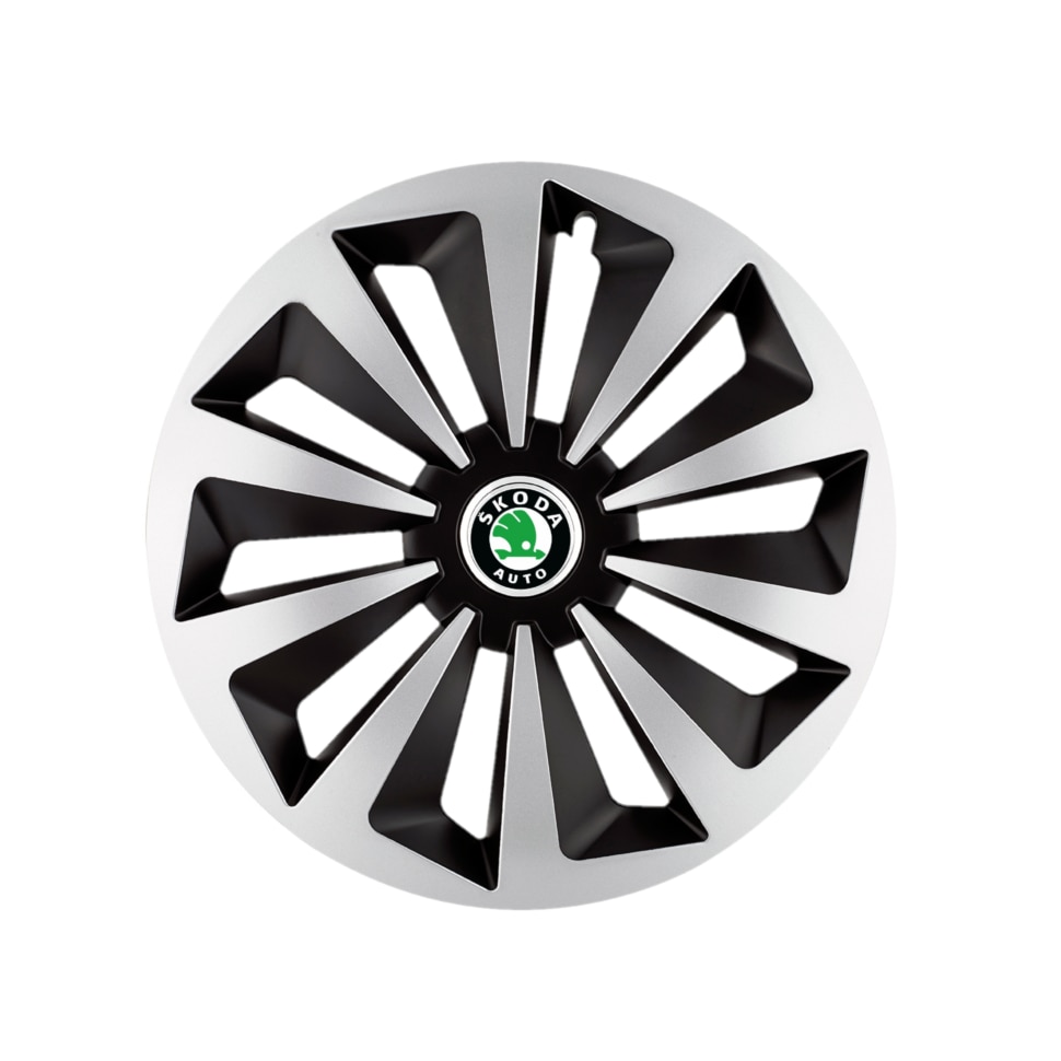 Set 4 capace roti Fox dual crom R16 pentru gama auto Skoda - eMAG.ro