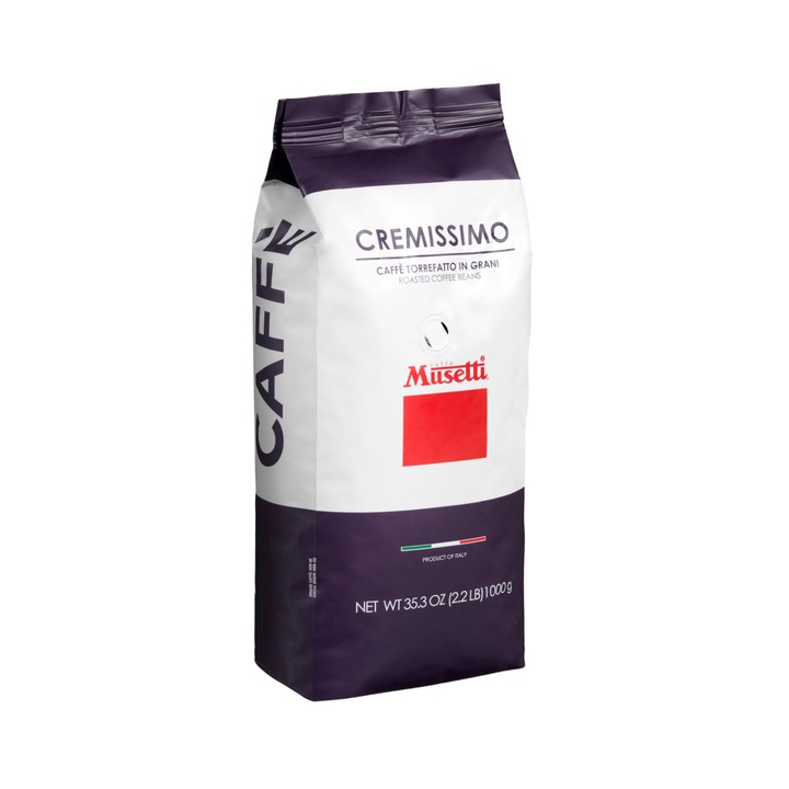 Cafea boabe Musetti Espresso Cremissimo, 80% Arabica 20% Robusta, Italia, 1 kg