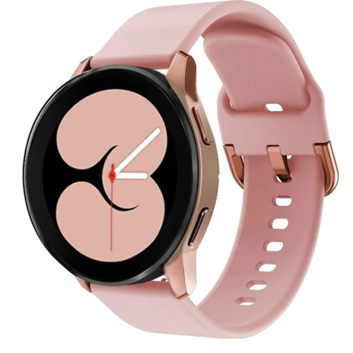 Szilikonszíj Premium MTP Pink Sand 20mm gyorskioldó, csíkok nélkül, Samsung Watch 4 40/44mm és Watch 4 Classic 42/46mm
