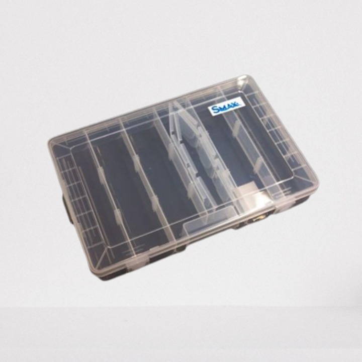 Cutie accesorii pescuit 18 compartimente 21x18x5cm