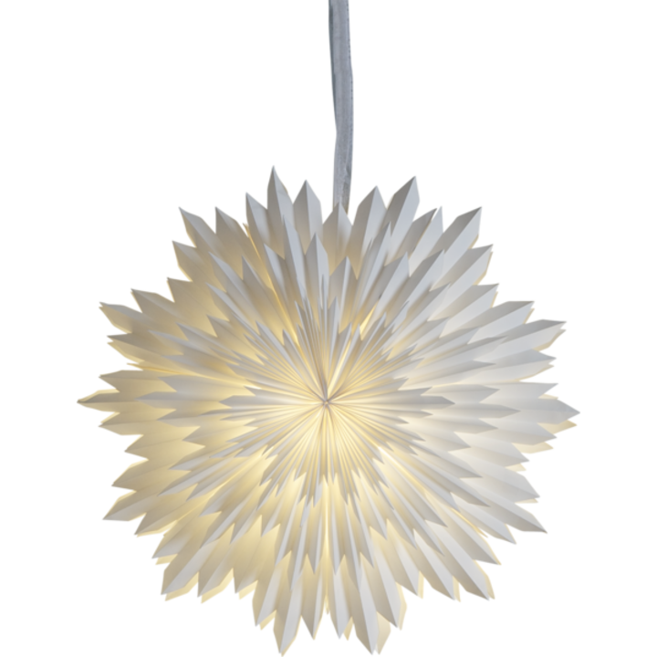 Stea luminoasa, Star Trading, Hartie origami, 50x50x22 cm, Alb