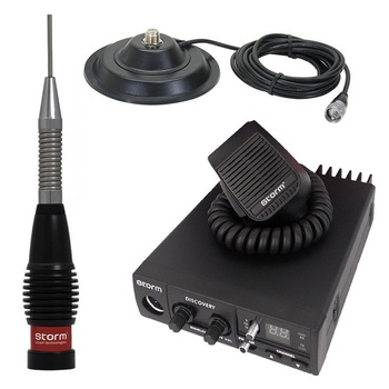Kit statie radio CB Storm Discovery III 2018 + Antena radio Storm ML110 + baza magnetica Kit statie radio CB Storm Discovery III 2018 + Antena radio Storm ML110 + baza magnetica