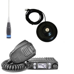 Kit statie radio CB Avanti Micro *PRO-VERSION* + Antena Radio ML 145 + baza magnetica