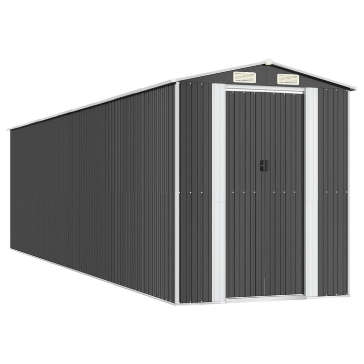 Sopron de gradina vidaXL, antracit, 192x772x223 cm, otel galvanizat