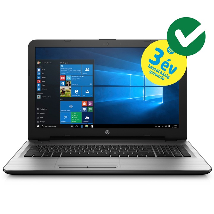 HP 250 G5 W4M32EA Laptop, Intel® Core™ i3-5005U 2.00 GHz-es processzorral, 15.6", Full HD, 4GB, 1TB, AMD® Radeon R5 M430 2GB, Microsoft® Windows 10 Home® 64 bit, Magyar billentyűzet
