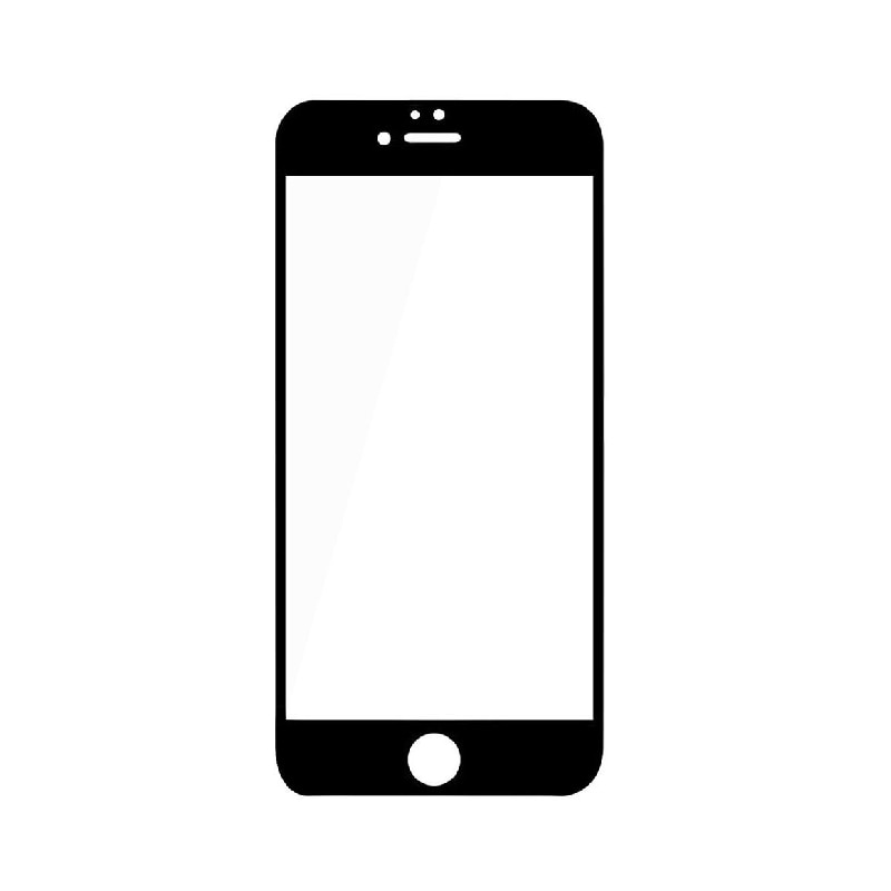 Folie protectie sticla securizata 3D cu margini de silicon Iphone 6/6S Negru