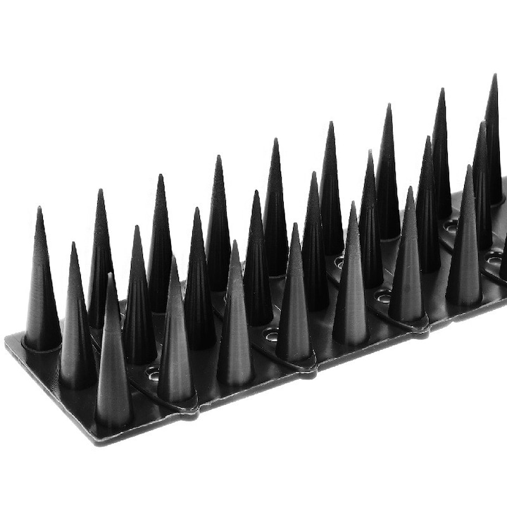 Tepi Anti Pasari, 108 tepi, 52x4,5 cm, Anti Porumbei, Vrabii, Randunele, Anti Pisici, Culoare Negru, VOTTON