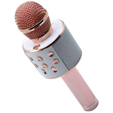 Microfon Karaoke Pentru Copii, Tnagora®, Wireless, Functie Ecou si Live, Difuzor 5W, Rose Gold