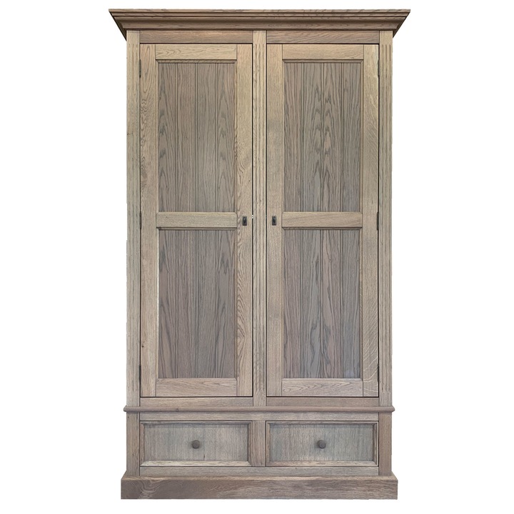 Dulap lemn masiv stejar cod MC 206 cu dimensiunea 136 x 60 x 220 cm