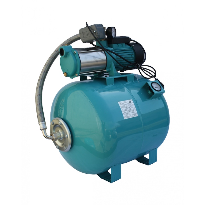Хидрофорна повърхностна помпа Omnigena MH 1300/100 DE, 1450 W, Резервоар 100 литра с манометър