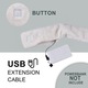 Elektromos fűtött sál, USB csatlakozóval, 3 fokozatú hőintenzitás, textil anyagból, bézs