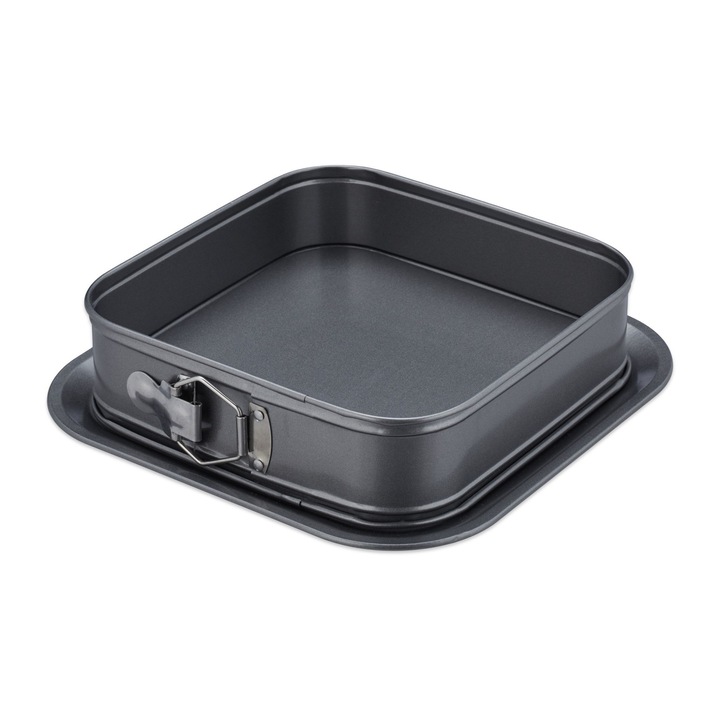 Tava de copt Relaxdays, negru, otel, 6.5 x 28.5 x 28.5 cm