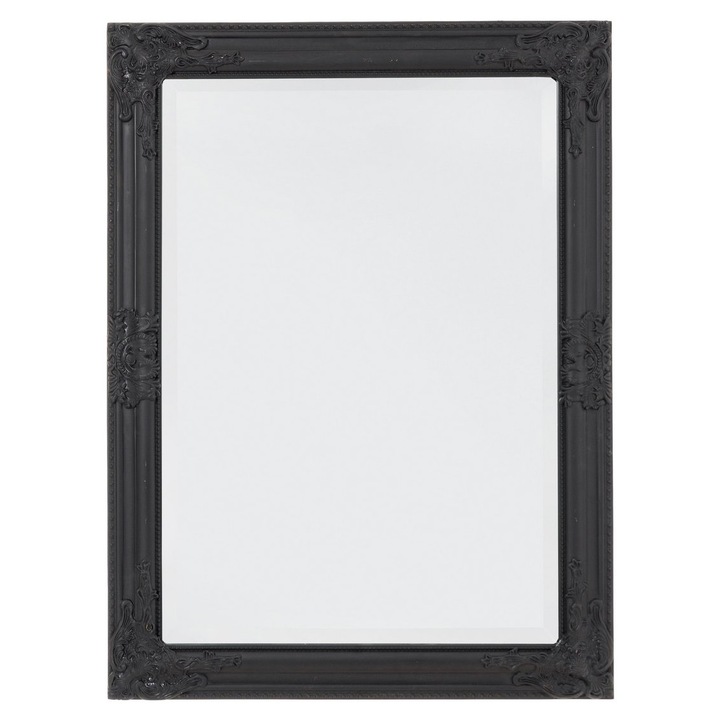 Dekoratív fali tükör fekete fa kerettel Miro 62x3x82 cm