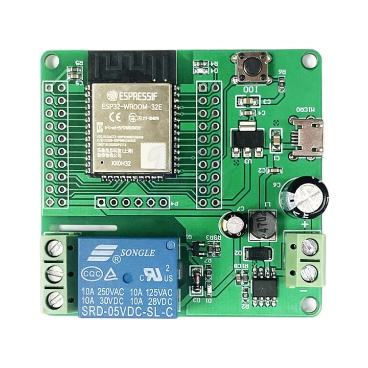 Релеенм модул ESP32 7-60VDC, USB