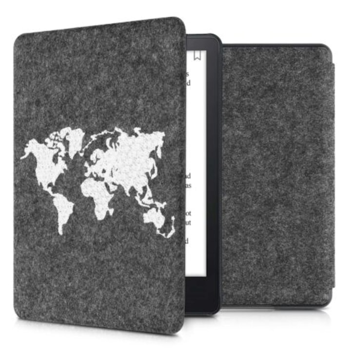 Amazon Kindle Paperwhite Case 11, Kwmobile, Szürke/Fehér, Textil, 56260.08