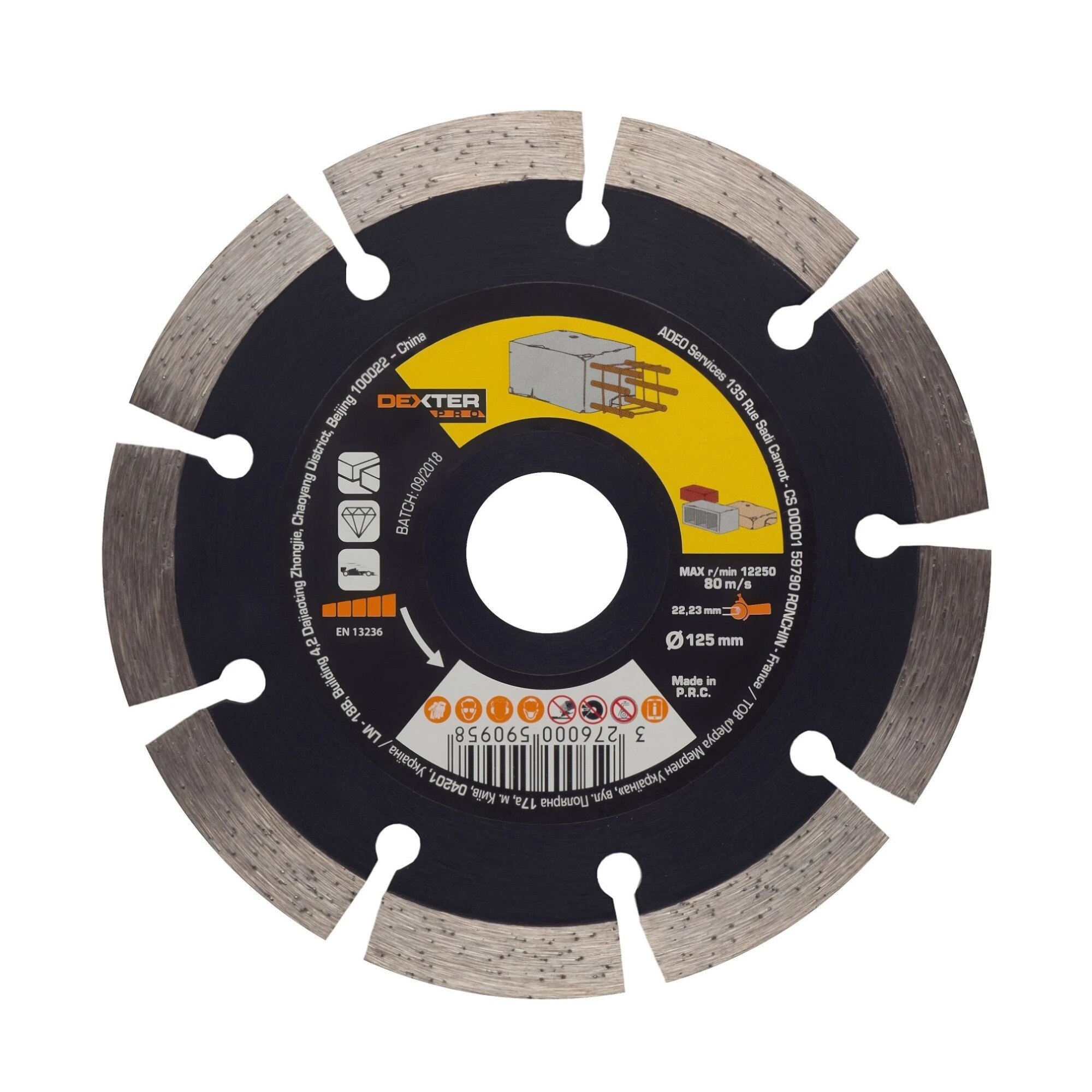 Disc diamantat Dexter Pro, pentru beton, Ø 125 mm - eMAG.ro