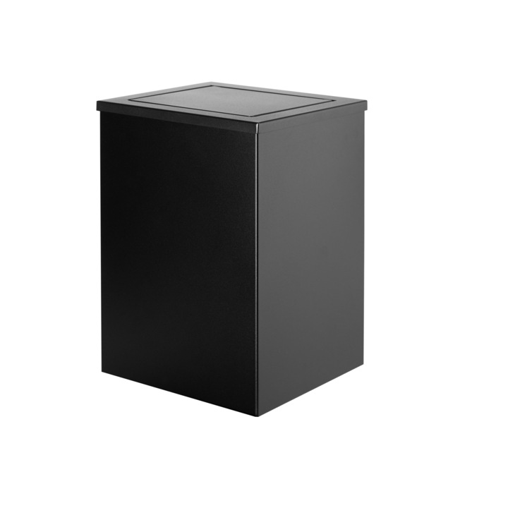 Cos de gunoi, Dabstory, Inox, 31.7x22.2x22.2 cm, Negru