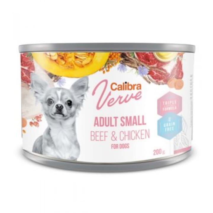 hrana umeda grain free calibra dog verve adult small beef chicken 200 g imagen 3_0_
6