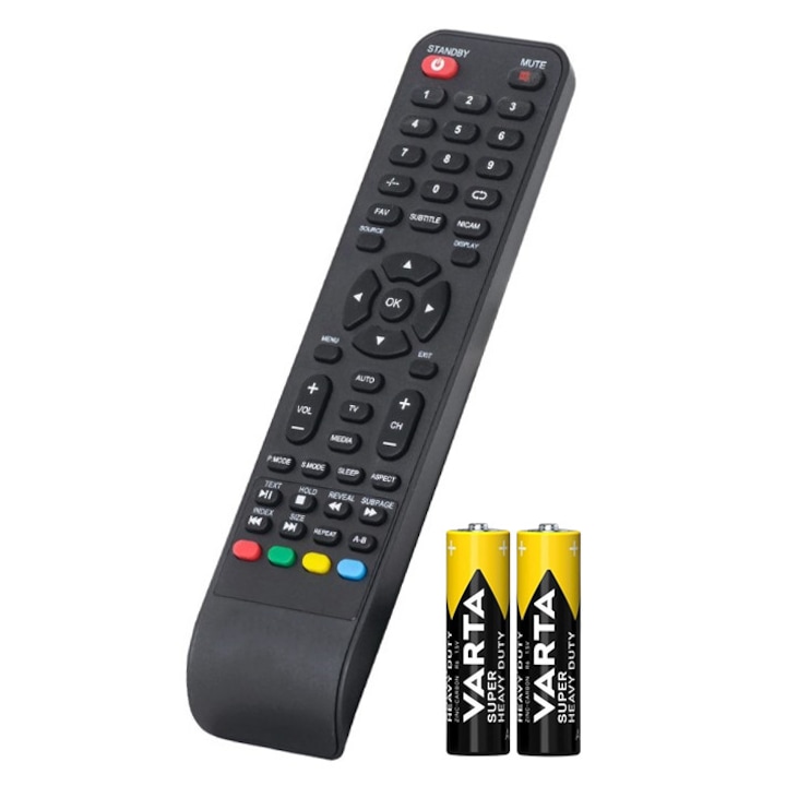 Telecomanda TV Compatibila Utok, U19HD2A, U24HD2A, U24HD3, U32HD5, U48FHD1, neagra, baterii incluse