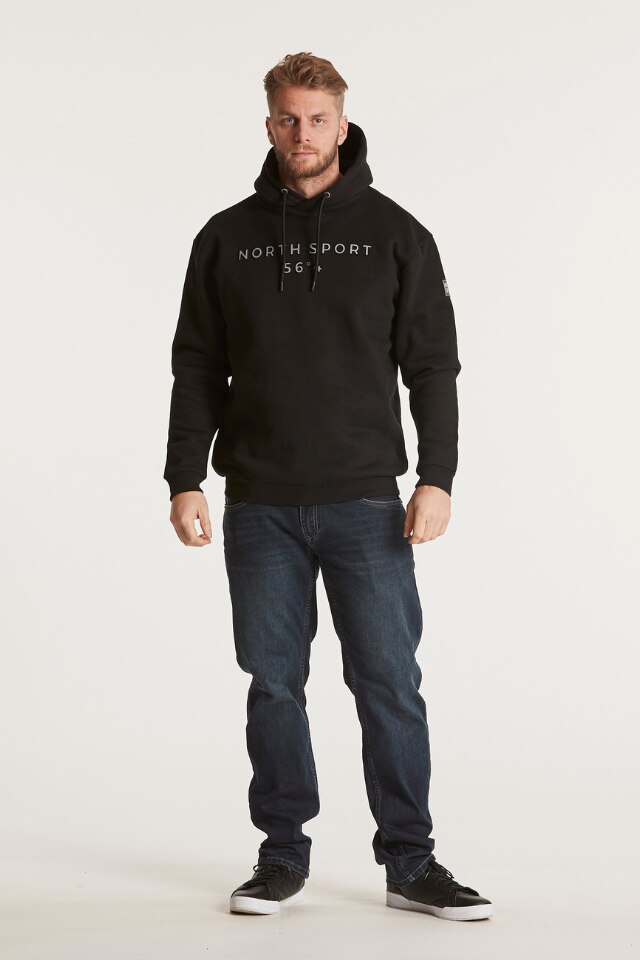 North 56°4, Худи с лого и връзки, С полар отвътре, Черен, 7XL - eMAG.bg