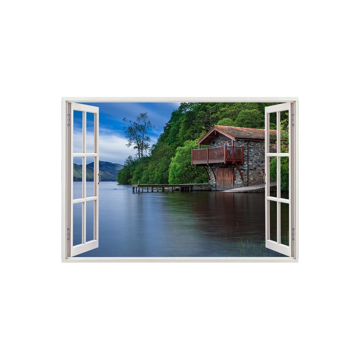 Autocolant decorativ, Fereastra, Natura si peisaje, Multicolor, 85 cm, 2556ST