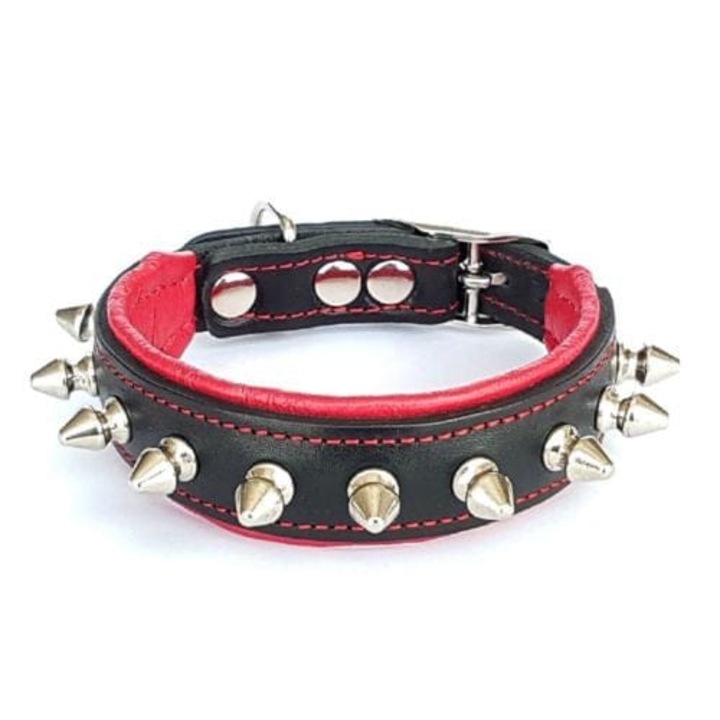 Spiky Dog Leash, Beast, S size, Red, Pug, Boston Terrier, French Bulldog, Jack Russel Terrier