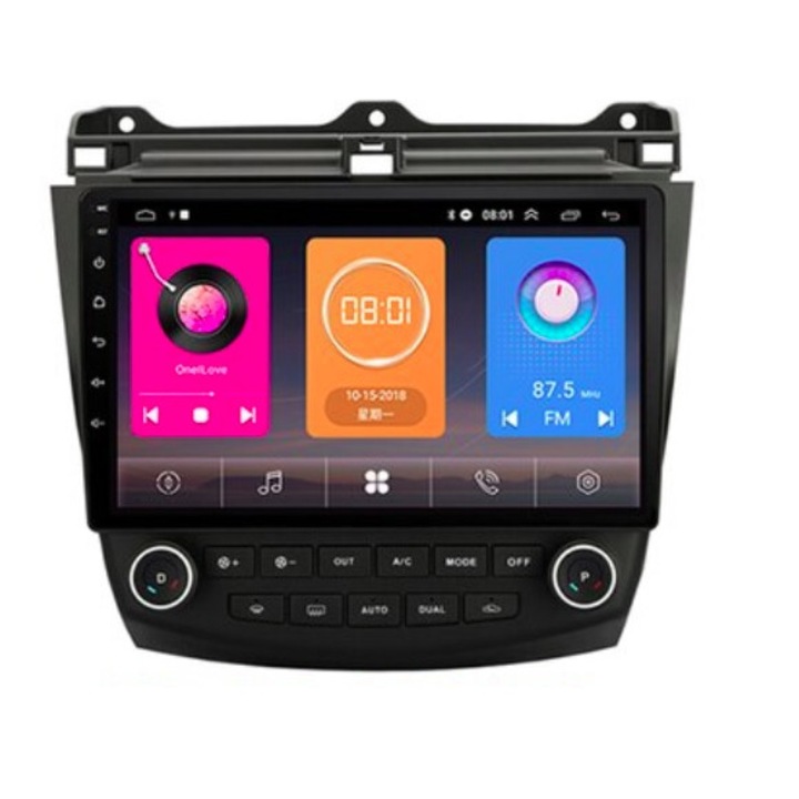 Multimedia cu navigatie, Pentru Honda Accord 7, 2003-2007, Android, 4+1+16, Negru