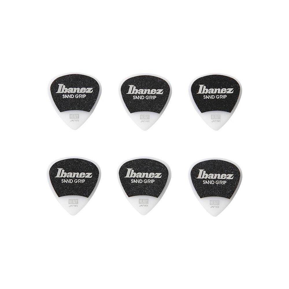 Lot De 6 Médiators Ibanez GRIP WIZARD - Rouge - Prise En Main Anti-Dérapante