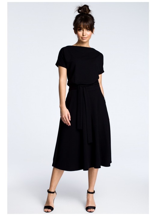Rochie de dama, Cu Bumbac, Modal, Negru, Negru