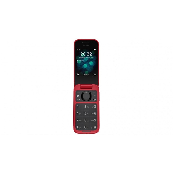 Nokia 2660 Flip Mobiltelefon, Dual SIM, 4G, Piros