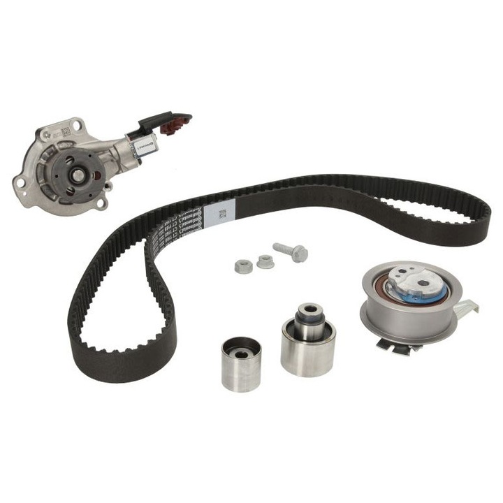 Set curea de distributie cu pompa de apa CONTITECH CT1168WP1 pentru motoare EURO6 - VW Passat B8, Golf 7, Octavia 3, Crafter, Leon 3, Audi A4, A6, Q3, Q5